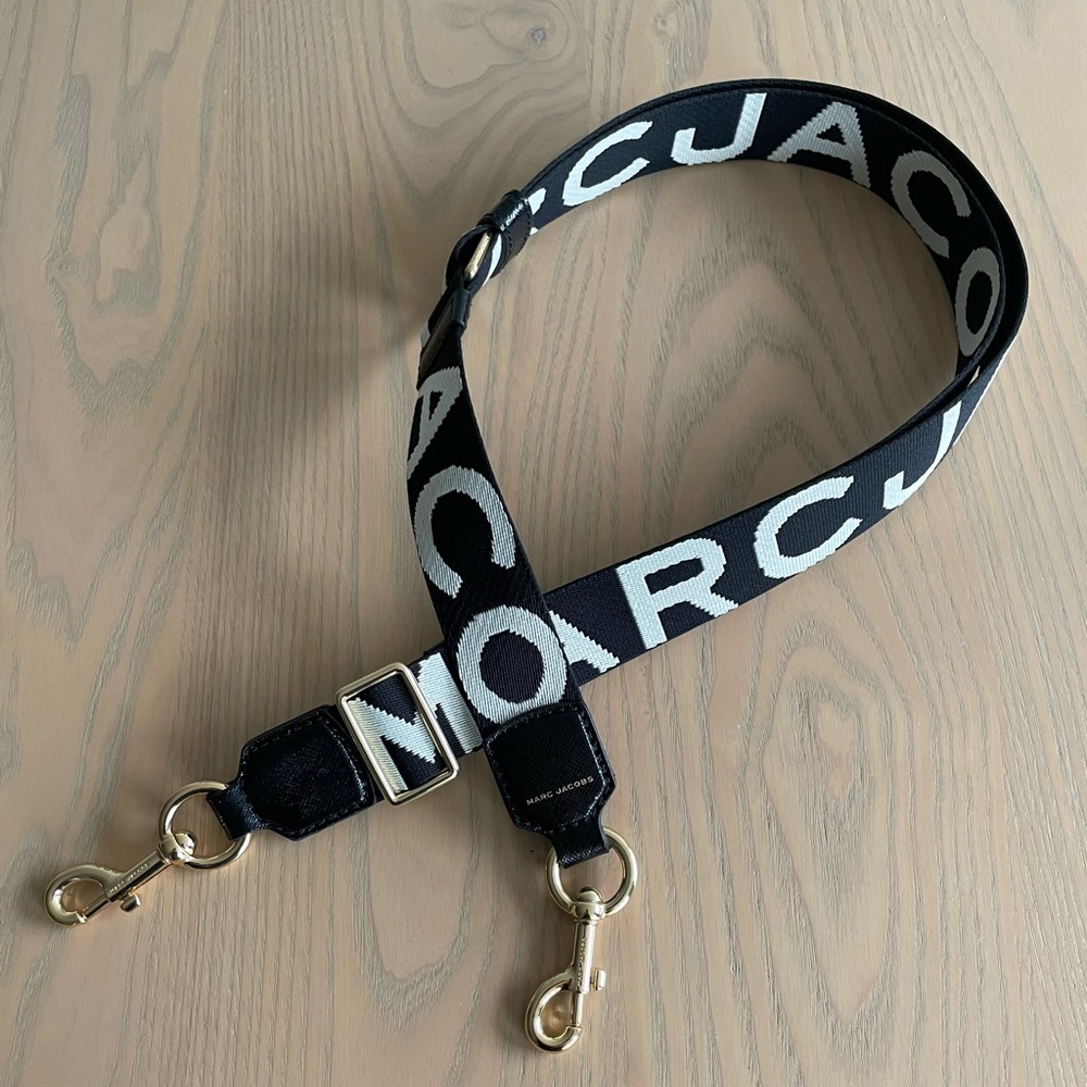 MARC JACOBS: THE THIN LOGO WEBBING STRAP
